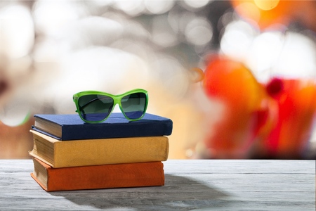 Beach books and sunglasses