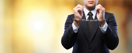 Man handcuffs crimeの写真素材