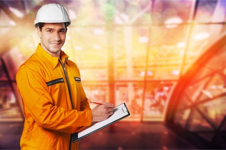 Attractive  engineer at work