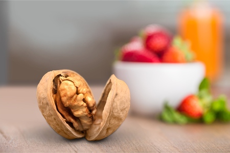 Walnut open isolated