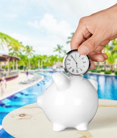 Piggy Bank and clock