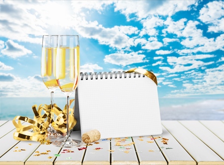 Calendar with new year 2012 wish