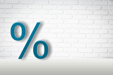 Percentage Sign Leaningの写真素材