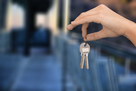 Men hand holding key
