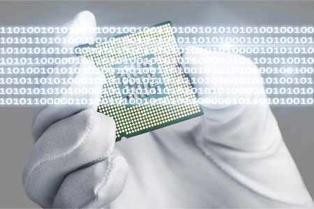 Electronic board with components, new technology or repair concept