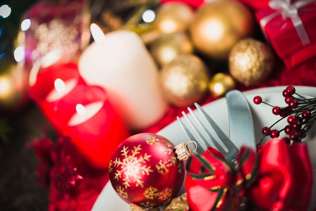 Festive Table Settingの写真素材