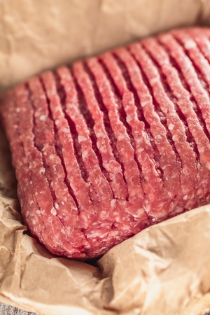 Minced Meat in Butcher Paperの写真素材