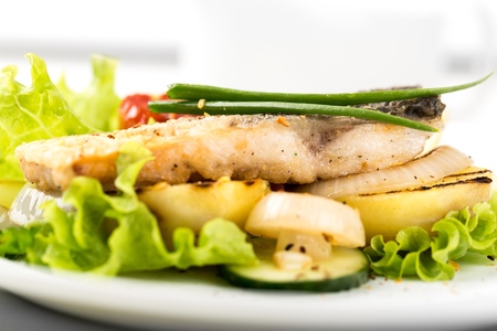 Grilled seafood dishの写真素材