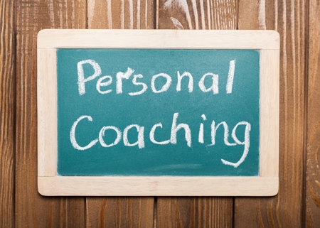 Personal coaching written on a chalkboardの写真素材