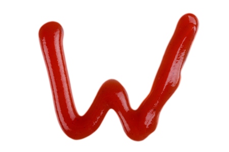 Ketchup W Letter Isolatedの写真素材