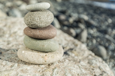 Balancing Pebblesの写真素材