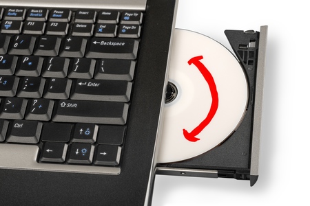 Inserting CD / DVD with Smile in Laptop Drive