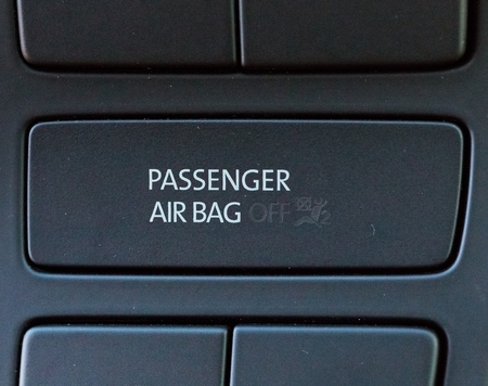Closeup of a Passenger Air Bag Indicatorの写真素材