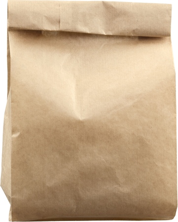 Brown Paper Bag - Isolatedの写真素材