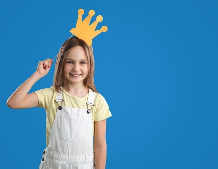 Funny little girlの写真素材