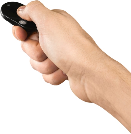 Hand Pressing Car Remote Control - Isolated