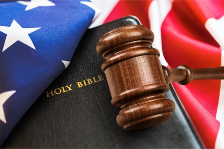 Justice gavel on holy bible