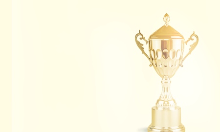 Trophy cup during the sunsetの写真素材