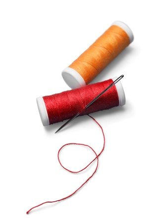 Spools of Thread and Needleの写真素材