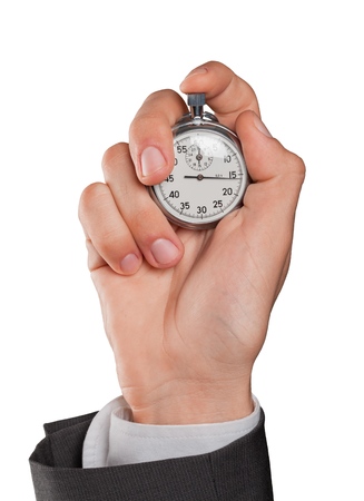 Businessperson Holding Stopwatch