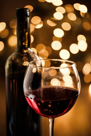 Glass of red wineの写真素材