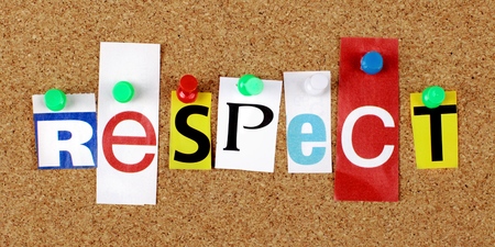 Bulletin Board With Text Saying Respect