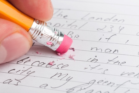 Correcting Homework Close-Up
