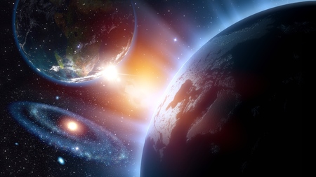 Awesome galaxy in deep space