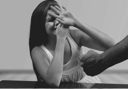 Family violence and aggression conceptの写真素材