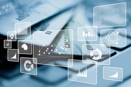 digital business chart hologram
