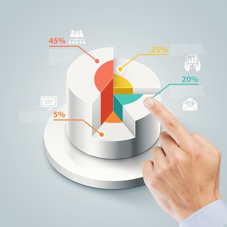 Infographics circle graphの写真素材