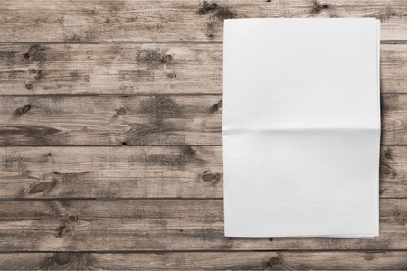 Blank paper on tabletの写真素材
