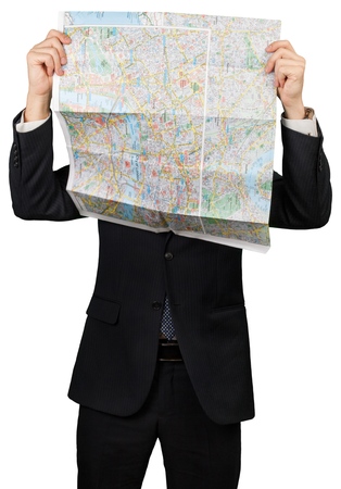 Businessman Reading a Map
