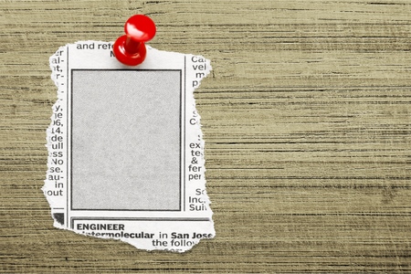 Newspaper backdrop texture,on wooden deskの写真素材