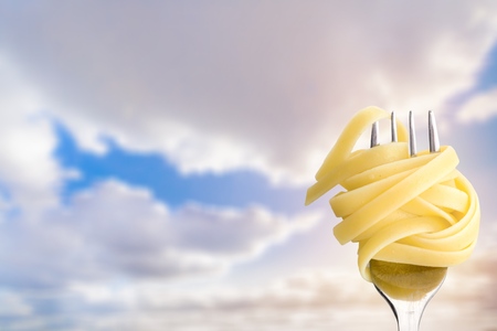 Fork with just spaghetti around