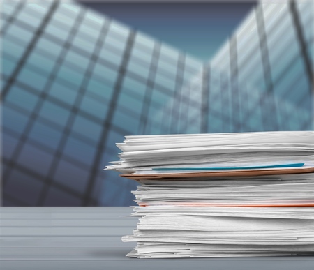 Stack of Envelopes / Files / Documentsの写真素材