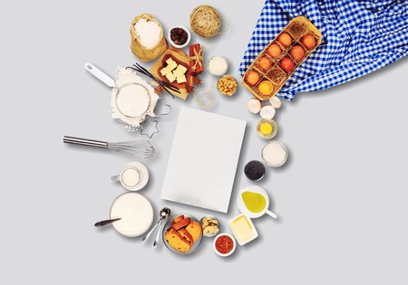 Ingredients on the pie table