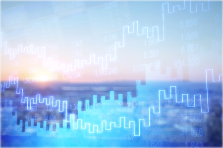 Abstract graphs and statistics chart