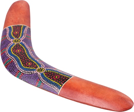 A boomerang on a white backgroundの写真素材