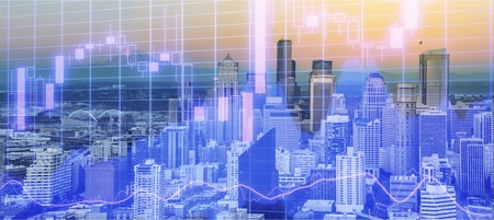 Financial accounting of profit summary graphs analysis.