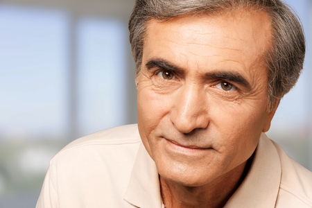 Handsome senior man smilingの写真素材