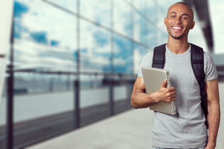 Young man student with book Young man student with book
