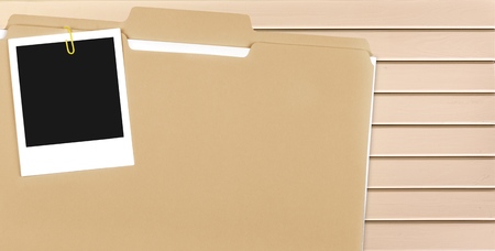 File Folder with Documents and Blank filmの写真素材