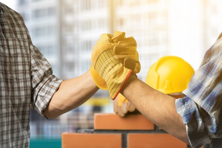 building teamwork and people conceptの写真素材