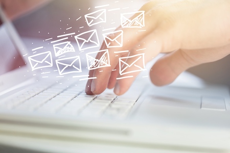 Email marketing and newsletter conceptの写真素材
