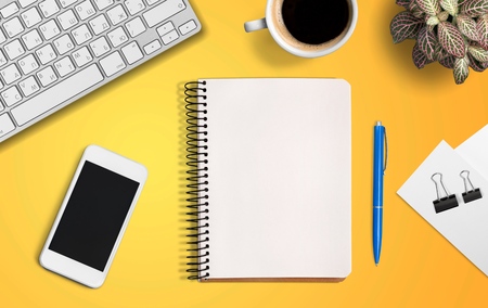 2019 new year goal,plan,action text on notepad with office accessories.Business motivation,inspiration conceptsの写真素材