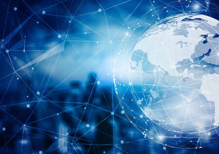 Smart city and global network conceptの写真素材