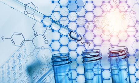 Science laboratory test tubes , laboratory equipment