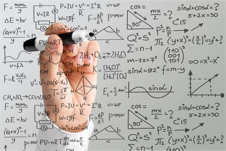 Businessman tries to solve problemsの写真素材