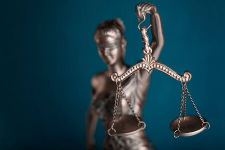 The Statue of Justice - lady justice or Iustitia / Justitia the Roman goddess of Justiceの写真素材
